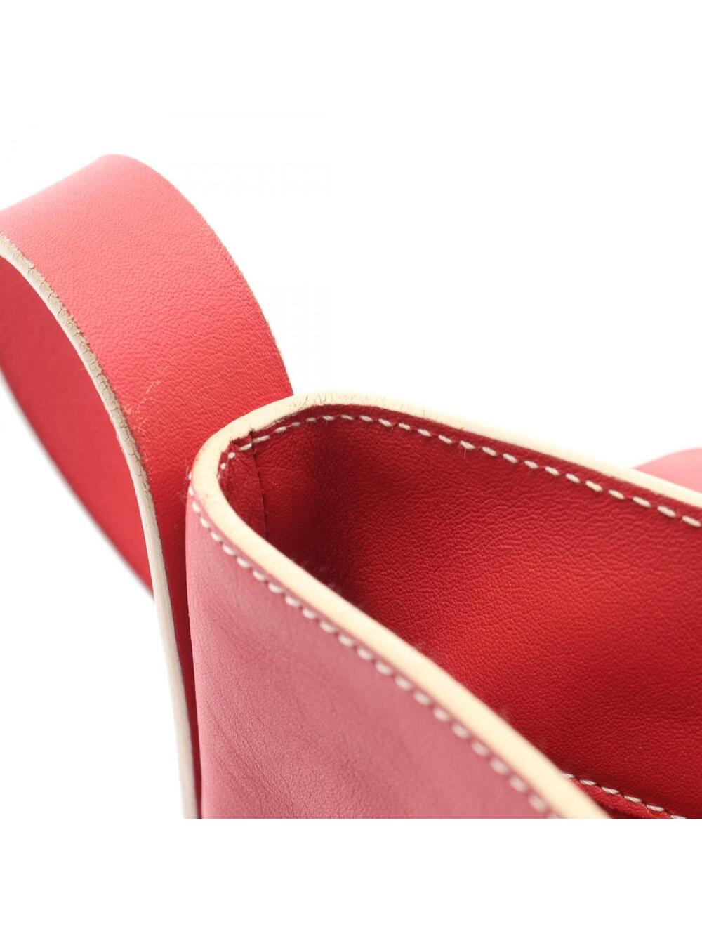 Loewe Shoulder Bag Leather Red Used #272987L43B - Picture 8 of 9